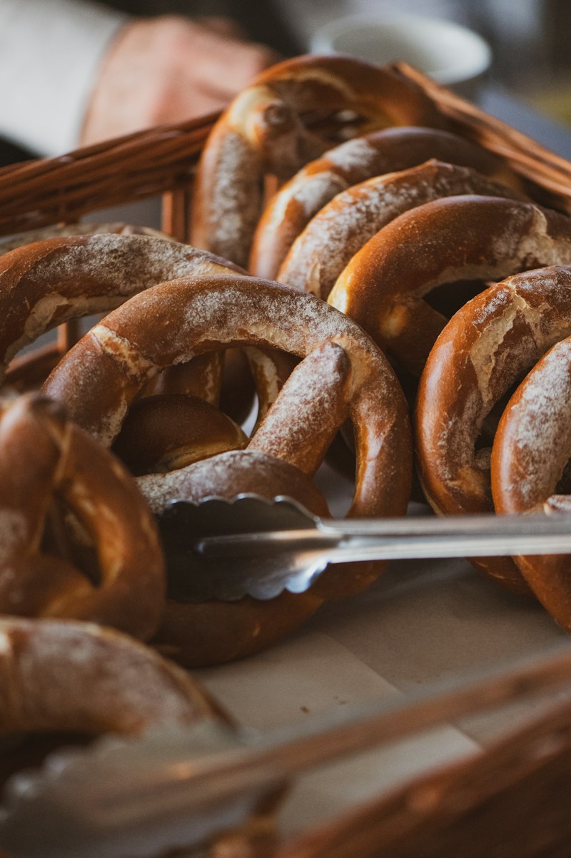 Pretzels con mostaza